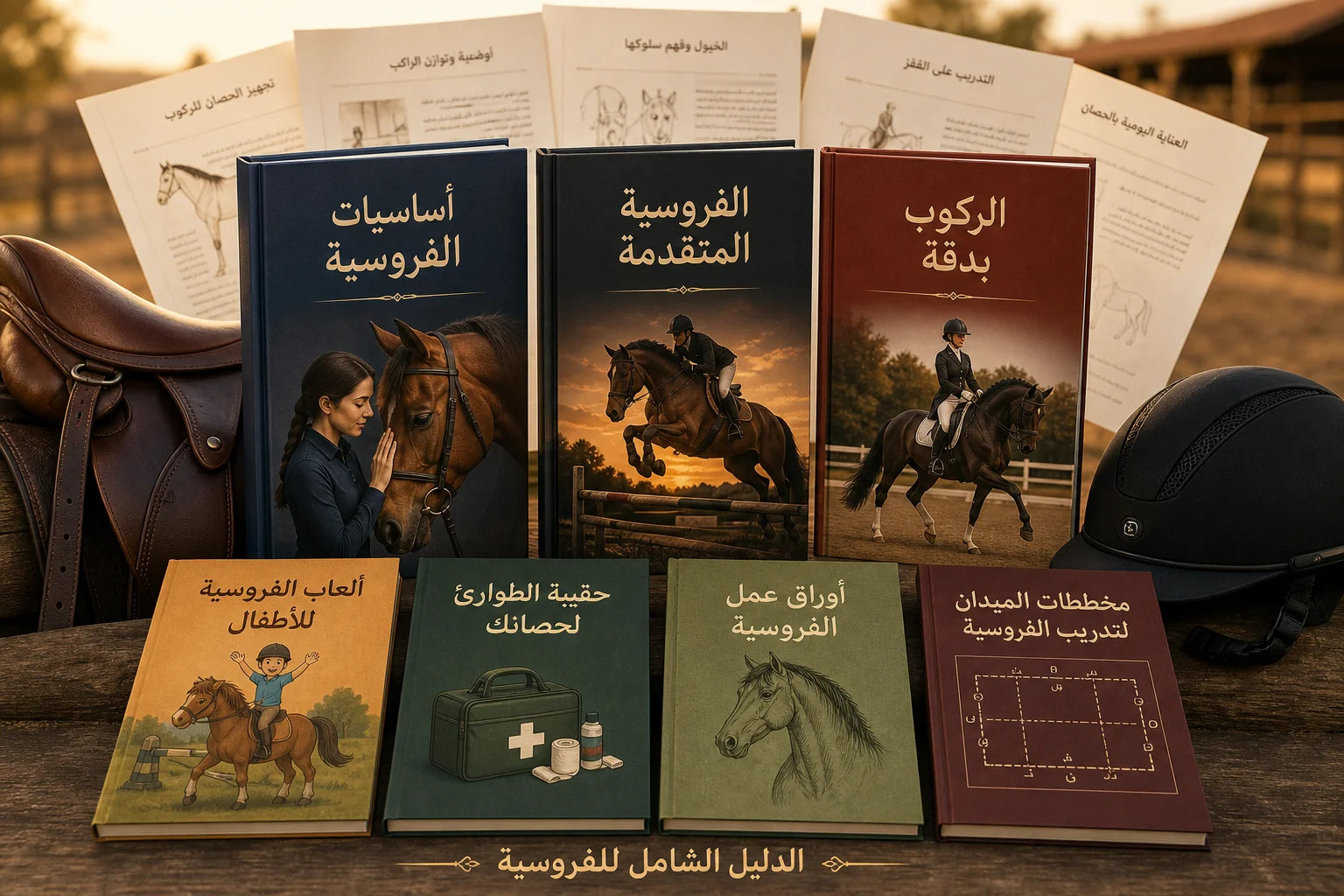 الدليل الشامل للفروسية - المجموعة الكاملة بثلاثة مجلدات و4 هدايا